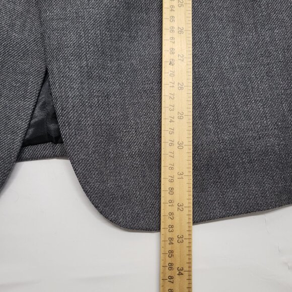 Stafford Mens Merino Wool Sport Coat Blazer Jacket 50R Classic Fit Gray Tweed - Picture 12 of 16